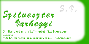 szilveszter varhegyi business card